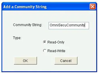 CCP SNMP community string   Type 