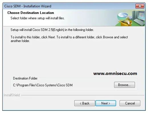 Cisco SDM default installation folder 