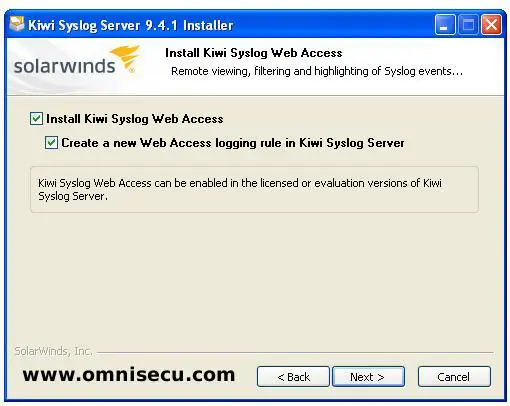 Kiwi Syslog Server Web Access