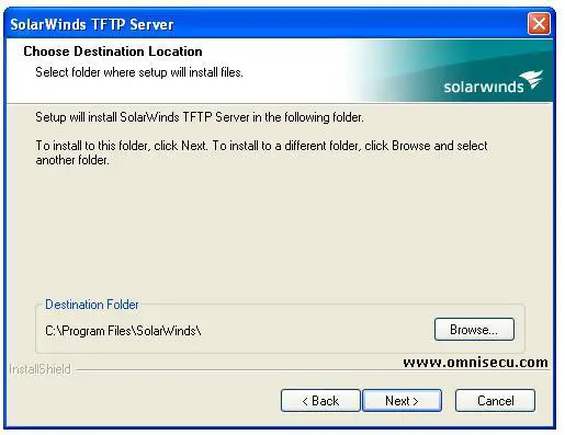 Solarwinds TFTP server installation location