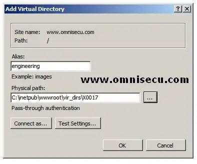 Add Virtual Directory Dialog