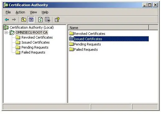Certification Authority MMC Console
