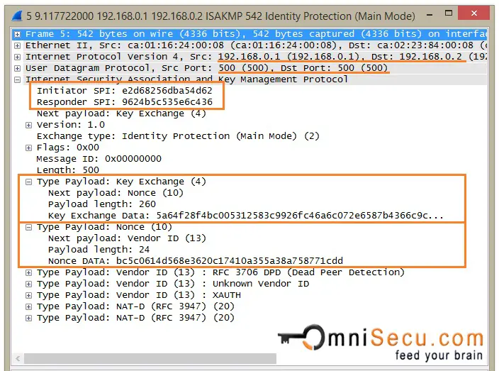 IKEv1 main mode message capture 03