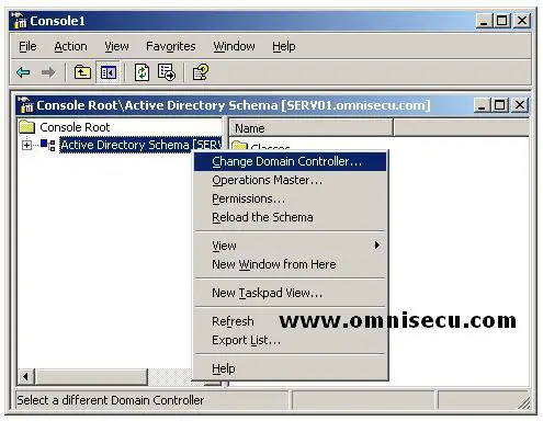 Active Directory Schema Change Domain Controller