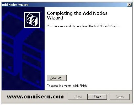 Failover Server Cluster Administratrator Add nodes wizard Completing Add Nodes Screen