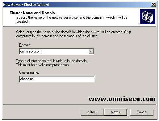 Cluster name and Domain