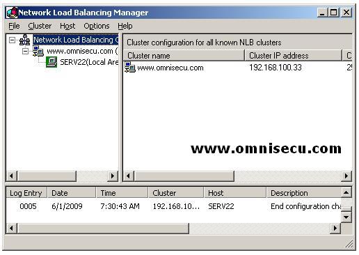 Network Load Balancing Manager nlbmgr.exe - New Cluster - Created
