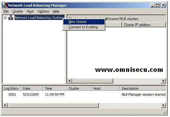 Network Load Balancing Manager nlbmgr.exe - New Cluster