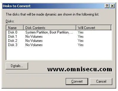 Convert to dynamic disks to convert