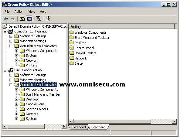 Group Policy Administrative Templates Settings