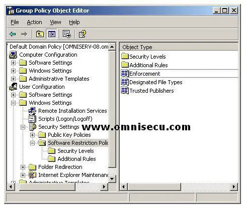 Group Policy Software Restriction Policies New Policy