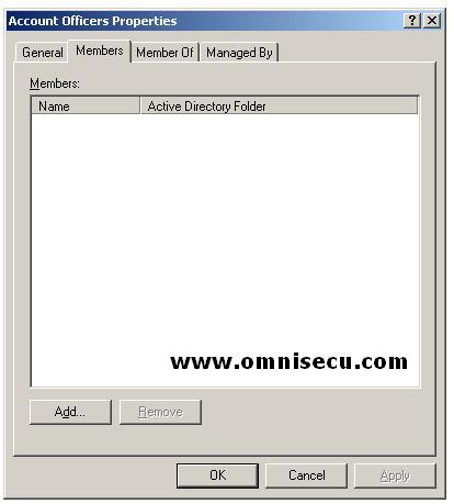 Active Directory Users and Computers Group Properties