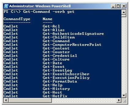 PowerShell Get-Command cmdlet verb