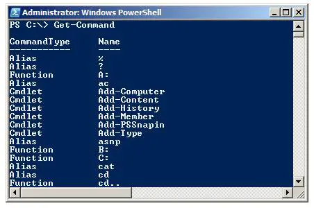PowerShell Get-Command cmdle