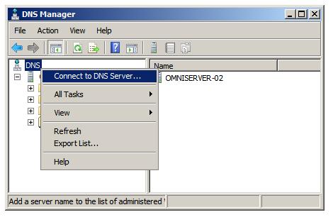 DNS management MMC snap-in