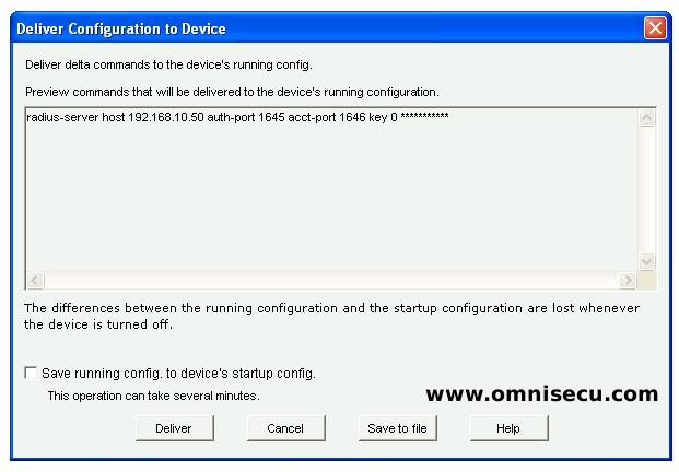 CCP AAA login authentication deliver RADIUS server commands