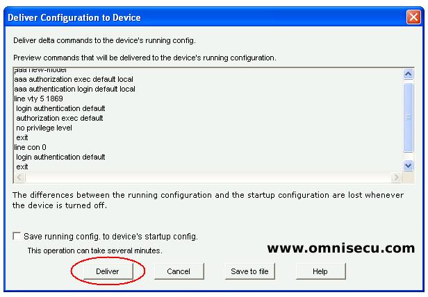 CCC AAA login authentication enable AAA deliver commands