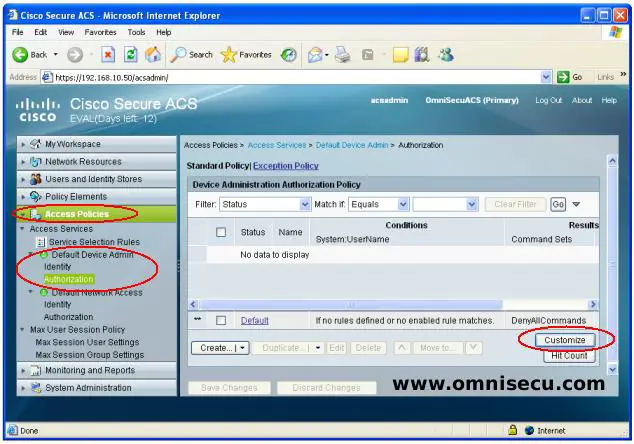 Cisco secure acs system software version 5 3x vnc on server 2008 r2