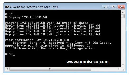 Connect Cisco ACS Server ping