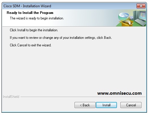 Install Cisco SDM