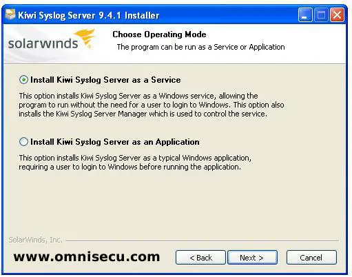 Kiwi Syslog Server Service or Application