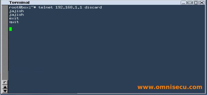 TCP Small Services Discard