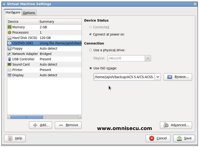 VMware DVD boot cisco acs ISO image