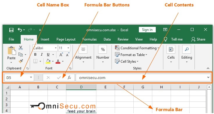 Excel Formula Bar picture