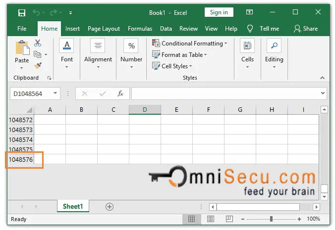 Excel Last Row Number