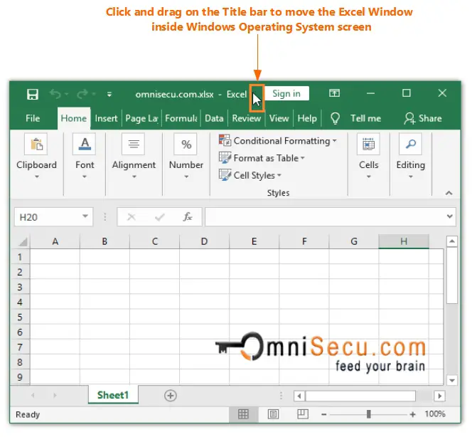 Excel Move Window