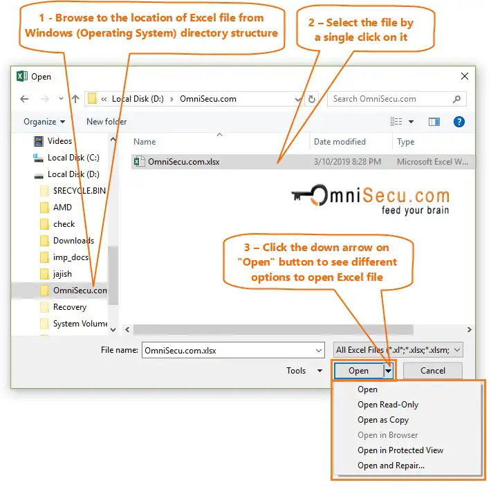 Excel open Dialog box