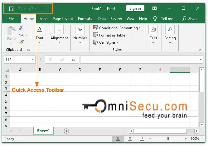 Excel Quick Access Toolbar