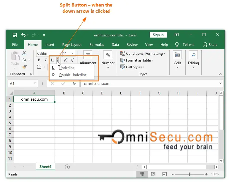 Excel Ribbon Split Button Not Clicked