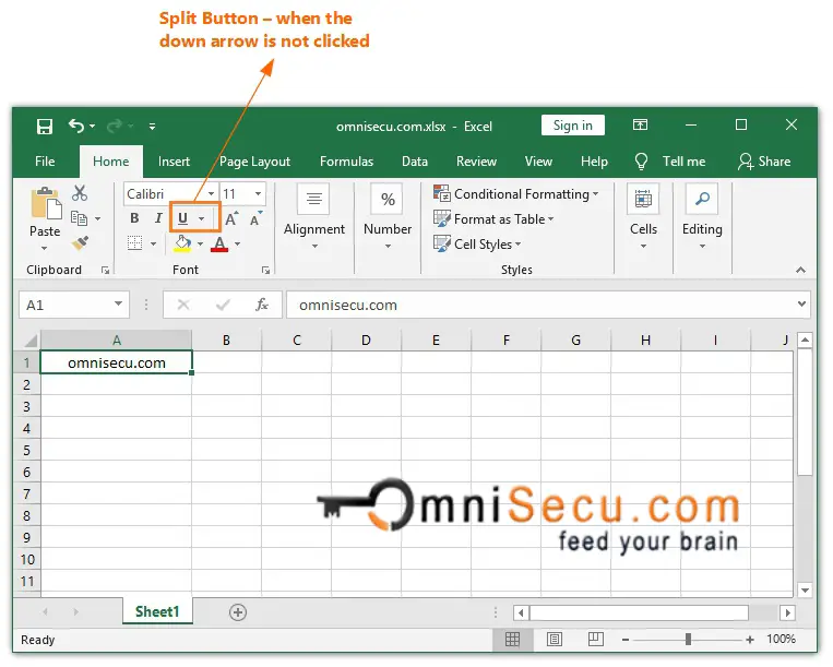 Excel Ribbon Split Button Not Clicked