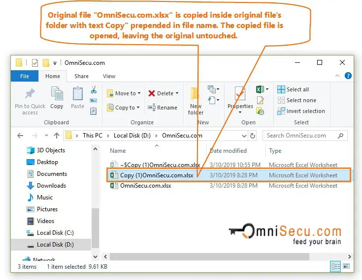 Excel file - open as a copy