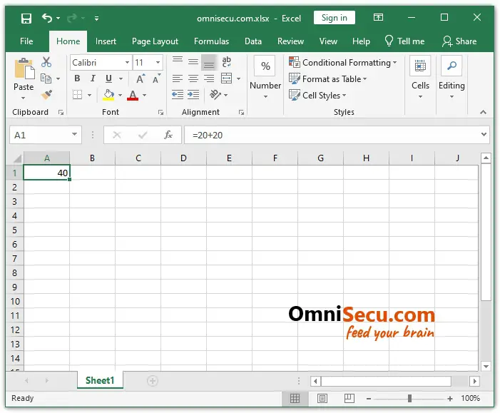 Excel Addition Mathematical Operator Result