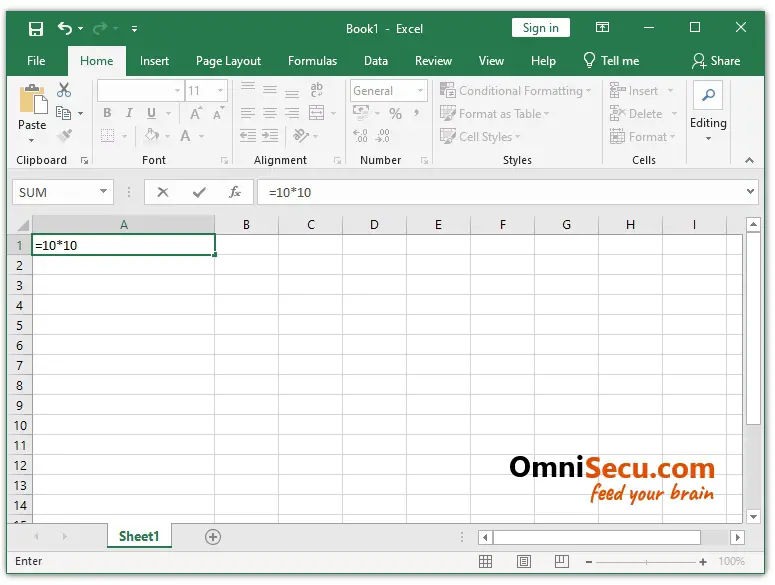 Excel Formula Example