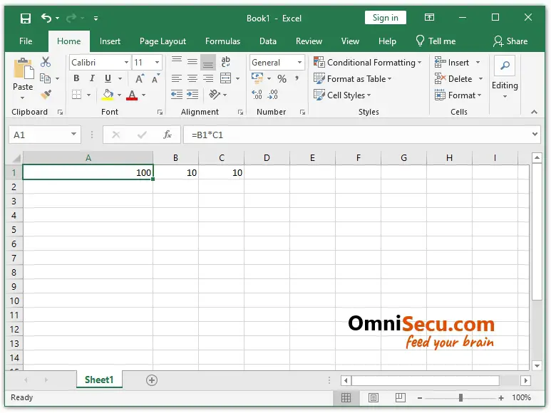 Excel Formula using Cell address output