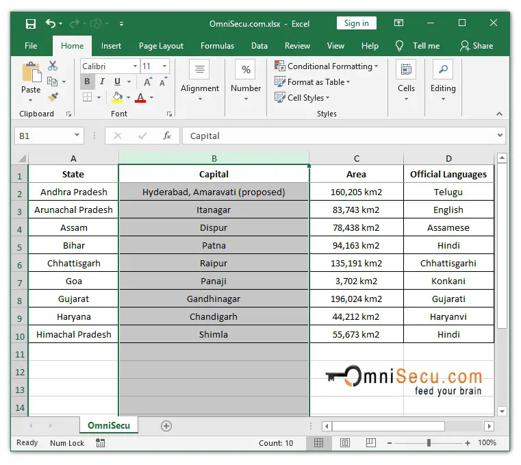  Column deleted from Excel worksheet 