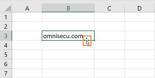 Excel move cells mouse pointer