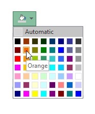 Excel worksheet Gridlines color Picker