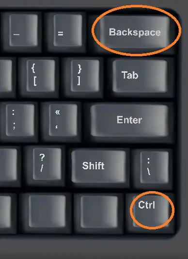 Ctrl Backspace Keys