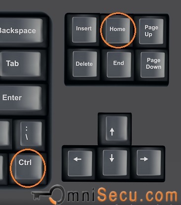 Ctrl + Home Keys