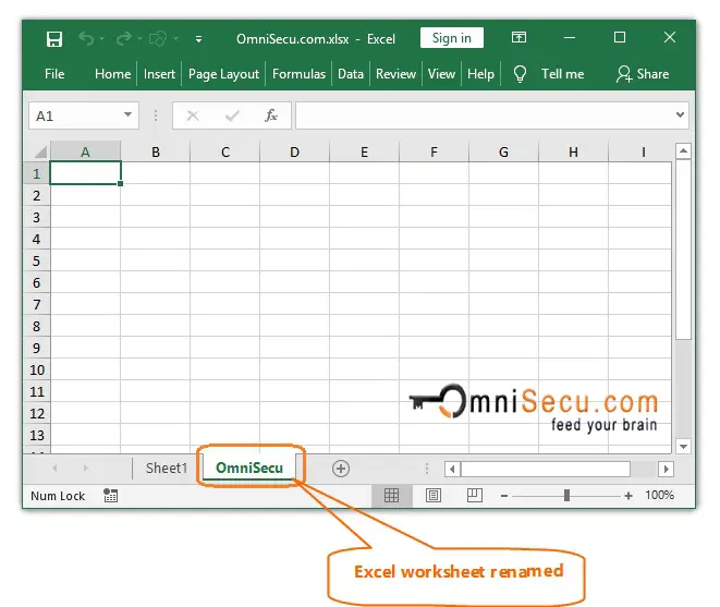  Excel worksheet renamed