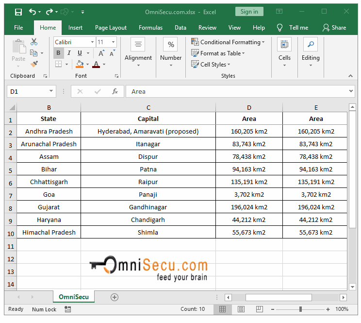 How to delete multiple contiguous Columns from Excel worksheet 