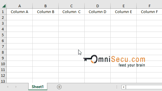 How to hide Columns in Excel Worksheet