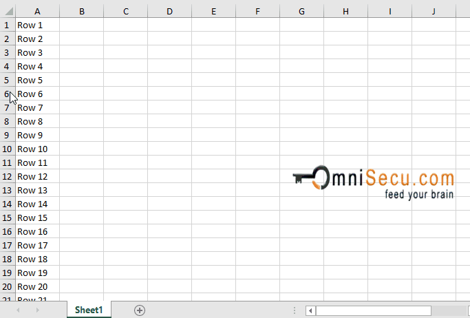 How to hide Rows in Excel Worksheet