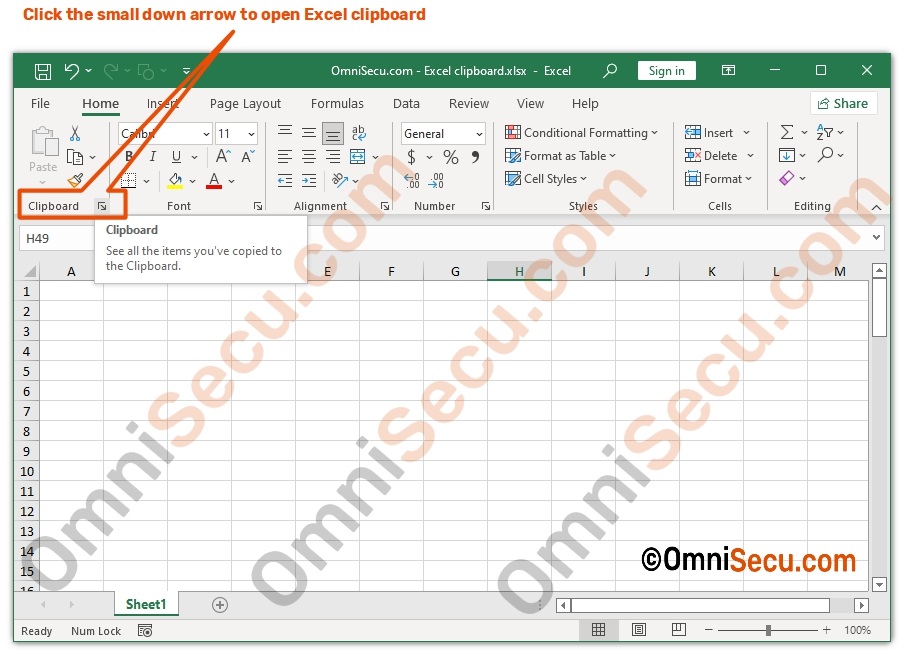 how to open excel clipboard