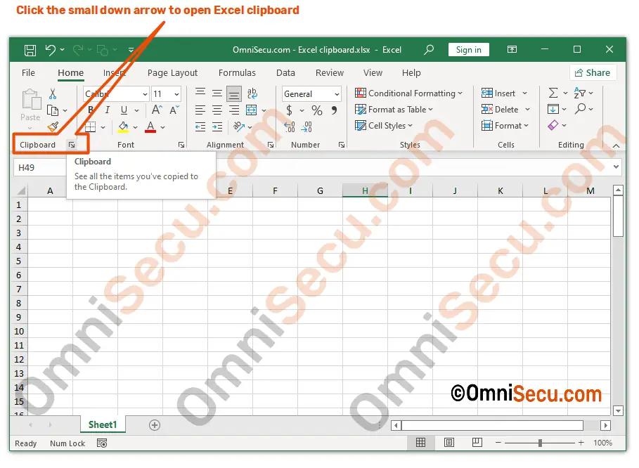 how to open excel clipboard