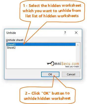  How to unhide hidden worksheets in Excel